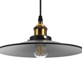 Mylights Retro Metal Sarkıt Avize Siyah İçi Beyaz 30Cm En
