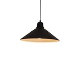 Mylights Retro Metal Sarkıt Avize Siyah İçi Beyaz 38 Cm