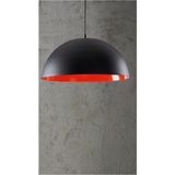Mylights Retro Parlak Siyah Içi Kırmızı Metal Sarkıt Avize 40 cm - 1
