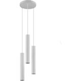 Mylights Retro Rusik Metal Sarkıt LED Avize Ampul Dahil Gün Işığı LED 30CM En Tuvarlak Taban - Beyaz