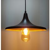 Mylights Retro Rustik 27Cm En Metal Arkıt Avize Siyah İçi Altın