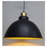 Mylights Retro Rustik Avize Metal Sarkıt Gold Askılı Siyah İçi Altın