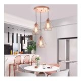 Mylights Retro Rustik Bakır Avize Üçlü 35Cm Avize