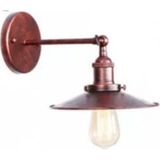 Mylights Retro Rustik Bakır Eskitme Aplik 23cm En Duvar Lambası