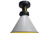 Mylights Retro Rustik Beyaz İçi Altın Plofonyer Avize Armatür 18 Cm En