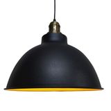 Mylights Retro Rustik Eskitme Askılı Metal Sarkıt Avize Siyah İçi Altın