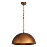 Mylights Retro Rustik Fırcalı Bakır Eskitme Patina Avize 40 Cm