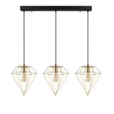 Mylights Retro Rustik Gold Üçlü Masa Üstü Sıralı Avize 60 Cm E27