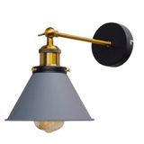 mylights Retro Rustik Gri Başlıklı Mafsalı Aplik Hareketli Konik Aplik 18cm En