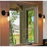 Mylights Retro Rustik Hareketli Mat Siyah Aplik