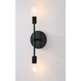 Mylights Retro Rustik Ikili Aplik Siyah E27 Duy