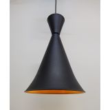 Mylights Retro Rustik Konik Metal Sarkıt Siyah İçi Altın