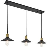 Mylights Retro Rustik Masa Üstü Sarkıt Üçlü Avize 120 cm - Ahşap