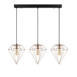 Mylights Retro Rustik Masa Üstü Sıralı Üçlü Avize Sarkıt Avize