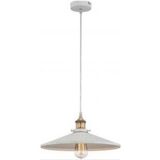 Mylights Retro Rustik Mat Beyaz Metal Sarkıt Avize 40 Cm