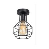 Mylights Retro Rustik Metal Kafes Armatür Avize Plofonyer Tekli - Ahşap - 1