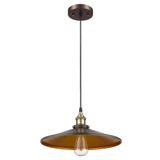 Mylights Retro Rustik Metal Mat Siyah İçi Altın Sarkıt Avize 40 Cm En