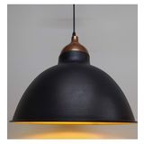 Mylights Retro Rustik Metal Sarkıt Avize Bakır Asklı Siyah İçi Altın