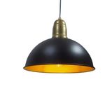 Mylights Retro Rustik Metal Sarkıt Avize Siyah İçi Altın 30 Cm En
