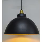 Mylights Retro Rustik Metal Sarkıt Avize Siyah İçi Altın Avize