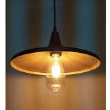 Mylights Retro Rustik Metal Sarkıt Avize Siyah İçi Sarı 27 Cm En