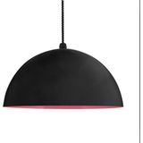 Mylights Retro Rustik Metal Siyah Içi Kırmızı Metal Sarkıt Avize 30 cm - Ahşap - 1