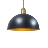 Mylights Retro Rustik Metalsarkıt Avize Siyah İçi Altın 40 Cm En
