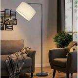 Mylıghts Retro Rustik Modern Krem Kumaş Köşe Lambası Lambader