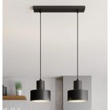 Mylights Retro Rustik Modern Spor Sıralı İli Sarkıt Masa Ustu Avize 30 Cm Kasa Siyah