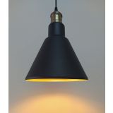 Mylights Retro Rustik Siyah İçi Altın Metal Sarkıt