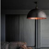 Mylights Retro Rustik Siyah İçi Bakır Avize 40 Cm