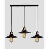 Mylights Retro Rustik Siyah Masa Üsüt Sıralı Üçlü Av Ize En 60 cm - 3