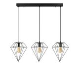 Mylights Retro Rustik Siyah Metal Sarkıt Avize Sıralı Masa Üstü