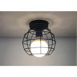 Mylights Retro Rustik Tavan Kafes Avize Armatür 20 cm - Siyah - 1