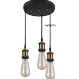 Mylights Retro Rustik Üçlü 30 Cm Metal Sarkıt Avize Rustik Sartık Vintage Sarkıt