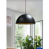 Mylights Retro Rustik Vintage Metal Sarkıt Avize 40 Cm Siyah İçi Altın