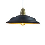 Mylights Retro Rustik Vintage Sarkıt Metal Avize Siyah İçi Altın Avize