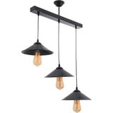 Mylights Retro Rustik Vintage Sıralı Masa Üsüt Sarkıt Metal Avize Taban En 60 cm - Ahşap - 1