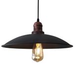 Mylights Retro Siyah Bakır Eskitme Metal Sarkıt Avize 35 Cm