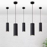Mylights Retro Siyah Gu10 Duylu Led Sarkıt Metal Sarkıt Avize Masa Üstü Sarkıt Ampul Dahildir