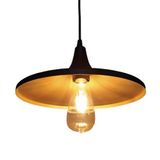 Mylights Retro Siyah İçi Altın Metal Sarkıt Avize Rustik Tekli 27Cm En