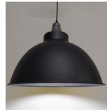 Mylights Retro Siyah İçi Siyah Metal Sarkıt Avize Krom Askılı