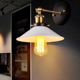 Mylights Retro Siyah Mafsalı Aplik Beyaz Başlık 23 Cm