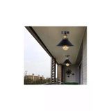 Mylights Retro Tavan Avize Armatür Rustik Siyah Başlık 22 Cm Cap