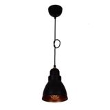 Mylights Retro Tekli Sarkıt Avize Siyah İçi Sarı