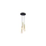 Mylights Retro Üçlü Gold Sarkıt Avize 30CM - Ahşap - 1