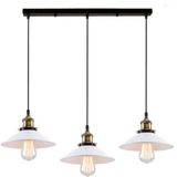 Mylights Retro Üçlü Masa Üstü Sıralı Sarkıt Metal Avize - Siyah - Beyaz - 3