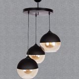 Mylights Retro Üçlü Sarkıt Avize 20Cm Camlar Rustik Avize