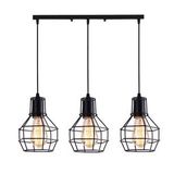 Mylights Retro Vintae Rustik Masa Üsütü Üçlü Kafes Avize En 60 Cm
