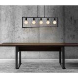 Mylights Retro Vintage Masa Üstü Metal Sarkıt Avize Rustik Sarkıt En 100 cm - Ahşap